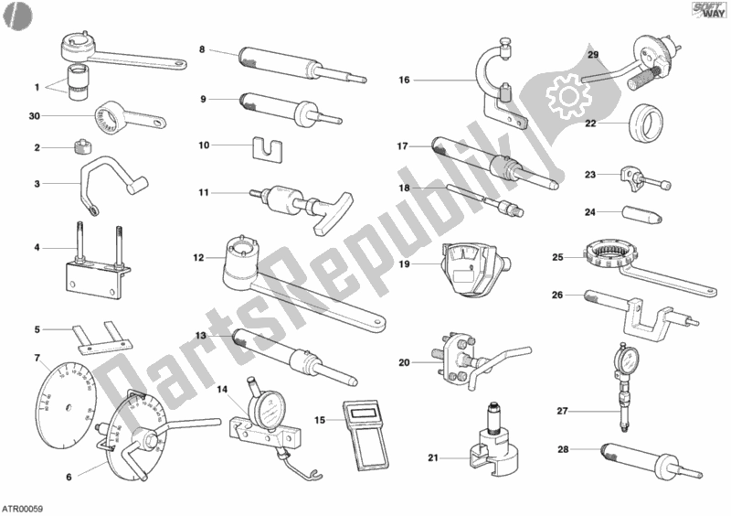 Todas las partes para Herramientas De Servicio De Taller, Motor de Ducati Sport ST4 S ABS 996 2004
